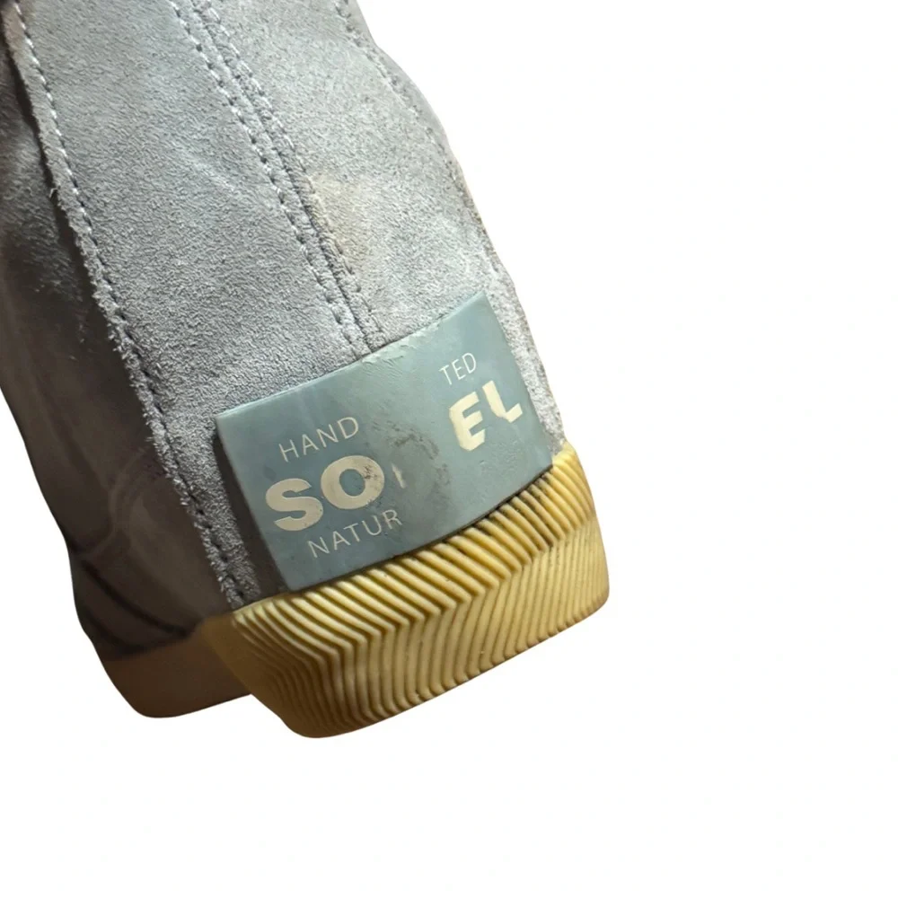 Sorel Women’s Suede High‎ Top Sneakers Light Blue Size 9.5 Casual Comfort Shoes